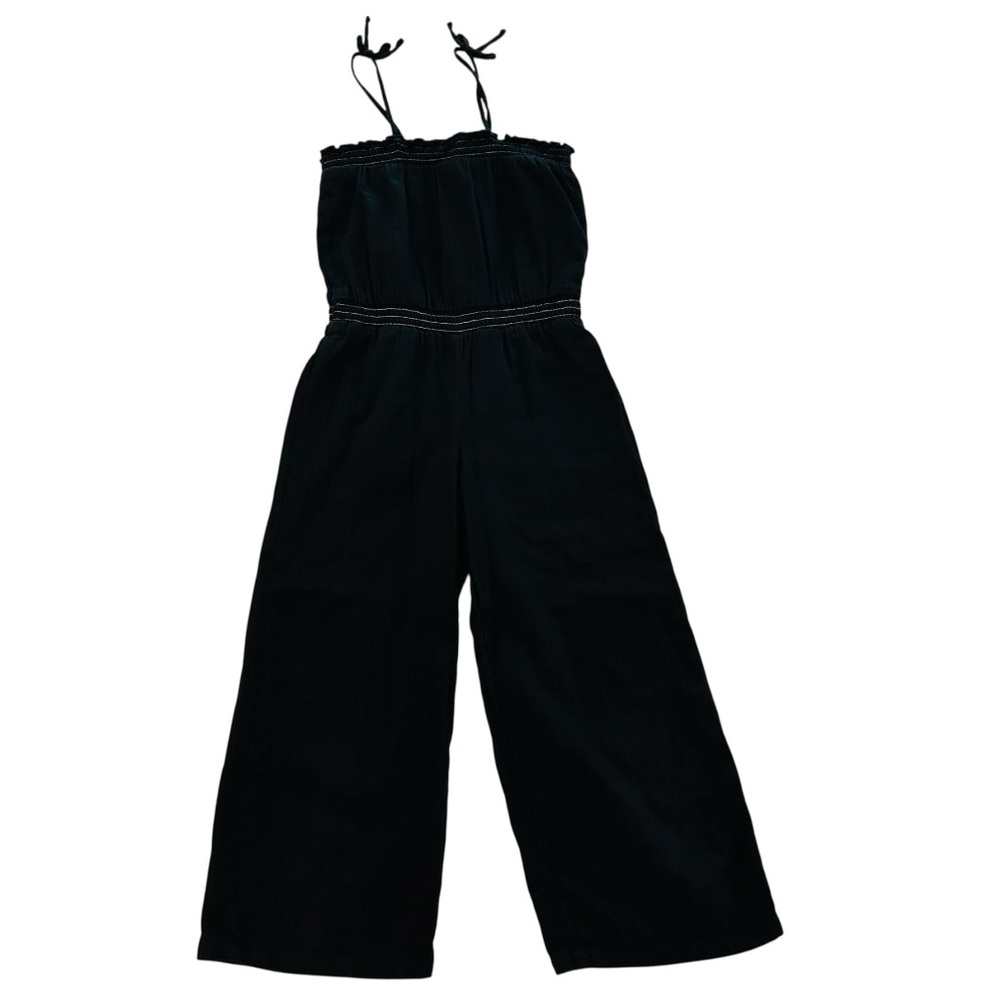 Girls Jumpsuit romper Old Navy Size M (8) Sleeveless, Black, relaxed fit.